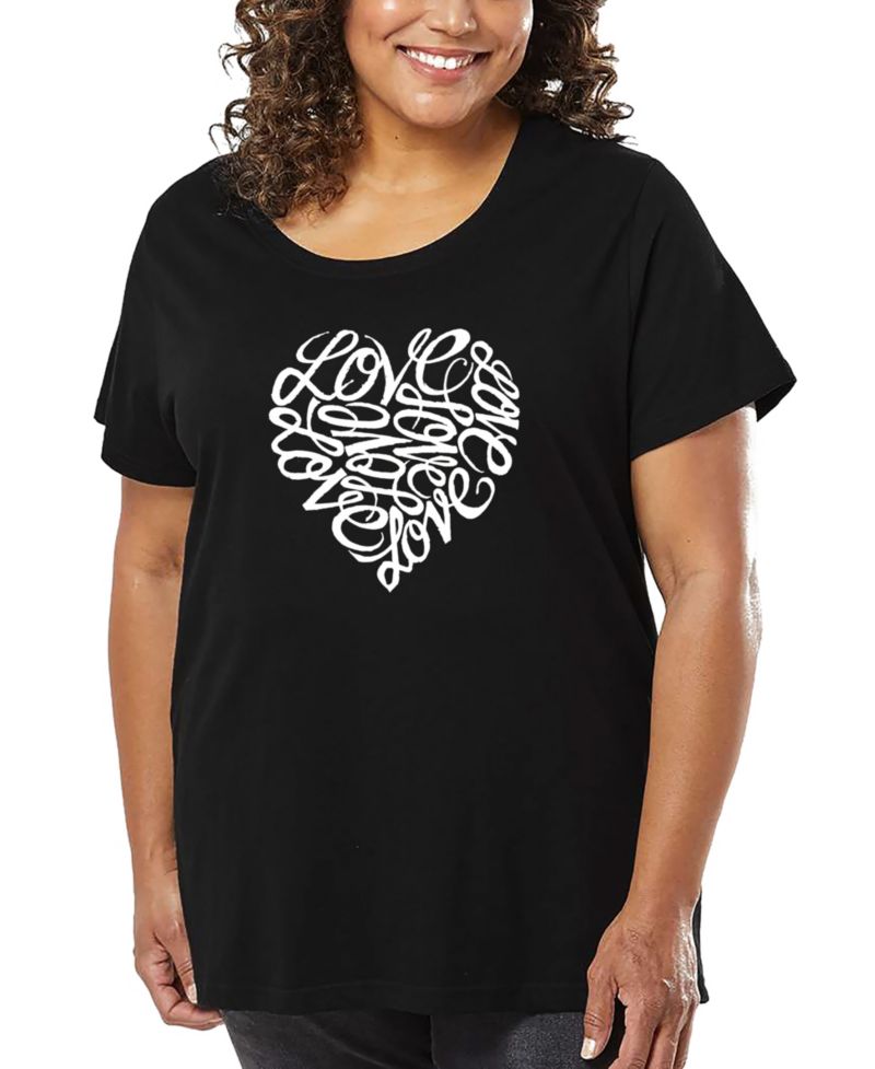 Plus Size Love Word Art T-Shirt