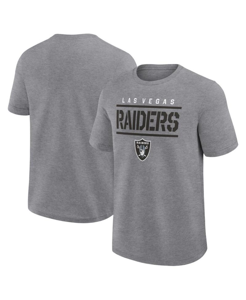 Men's Heather Gray Las Vegas Raiders Big & Tall Top Notch T-Shirt