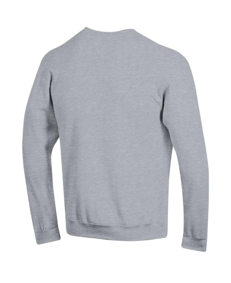 Men's Heather Gray Iowa Hawkeyes Arch Over Logo Pullover Sweatshirt