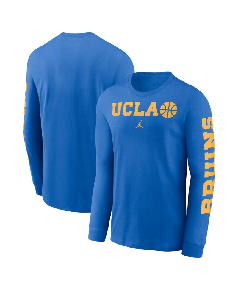 Men's Blue UCLA Bruins Basketball Icon Two-Hit Long Sleeve T-Shirt