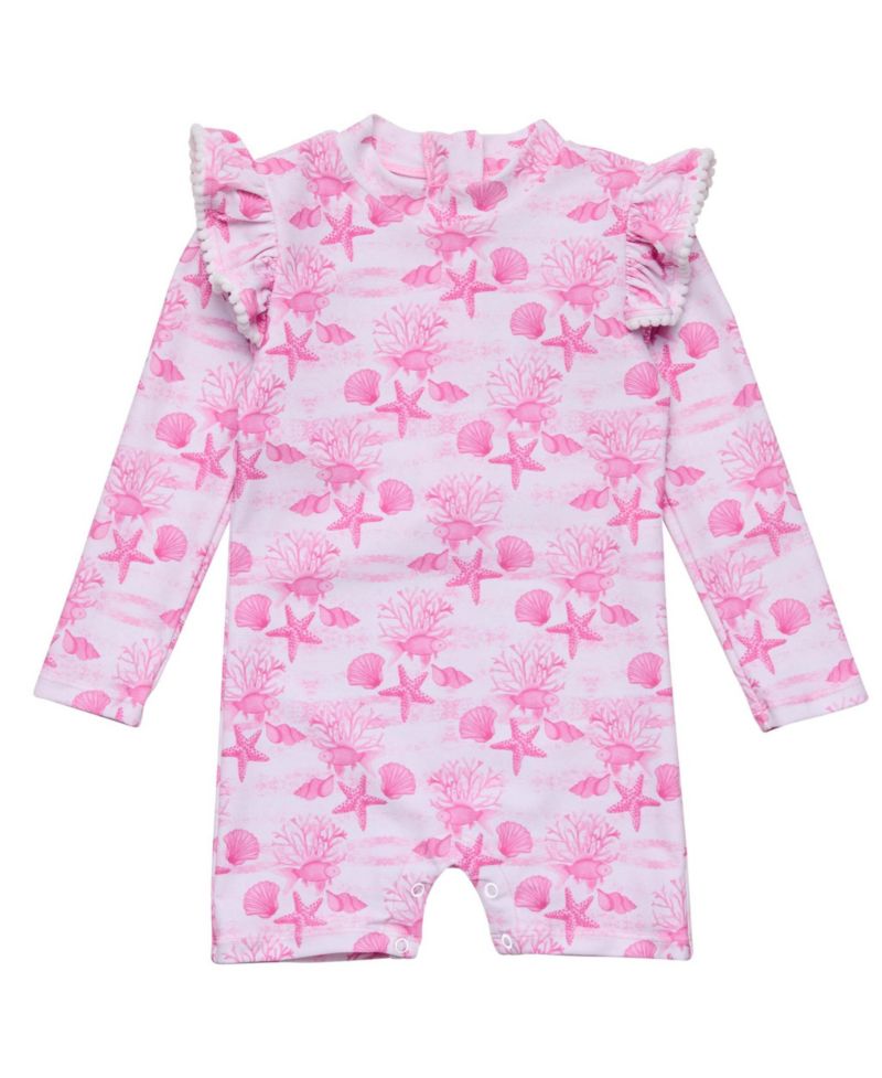 Baby Girls Pink Lagoon LS Sunsuit