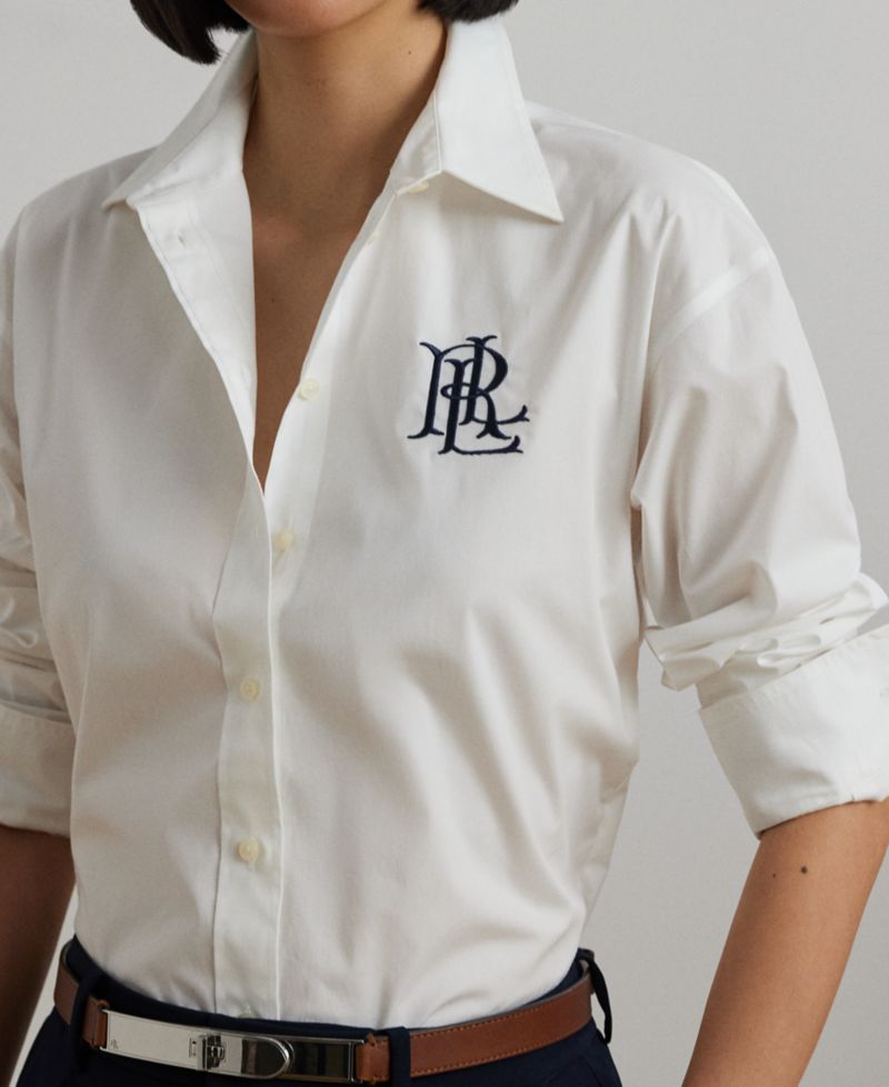 Petite Relaxed Fit Stretch Cotton Shirt