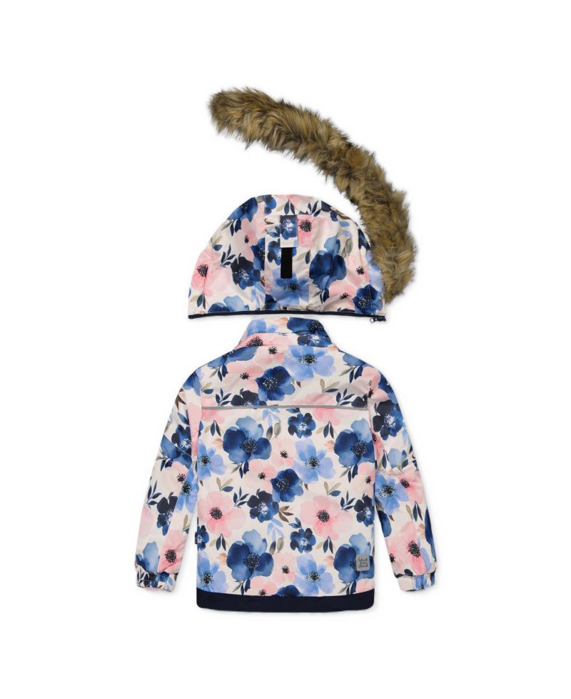 Girls' 4-16 Play Watercolor Flower Print Technical Jacket and Pants, 2-Piece Set