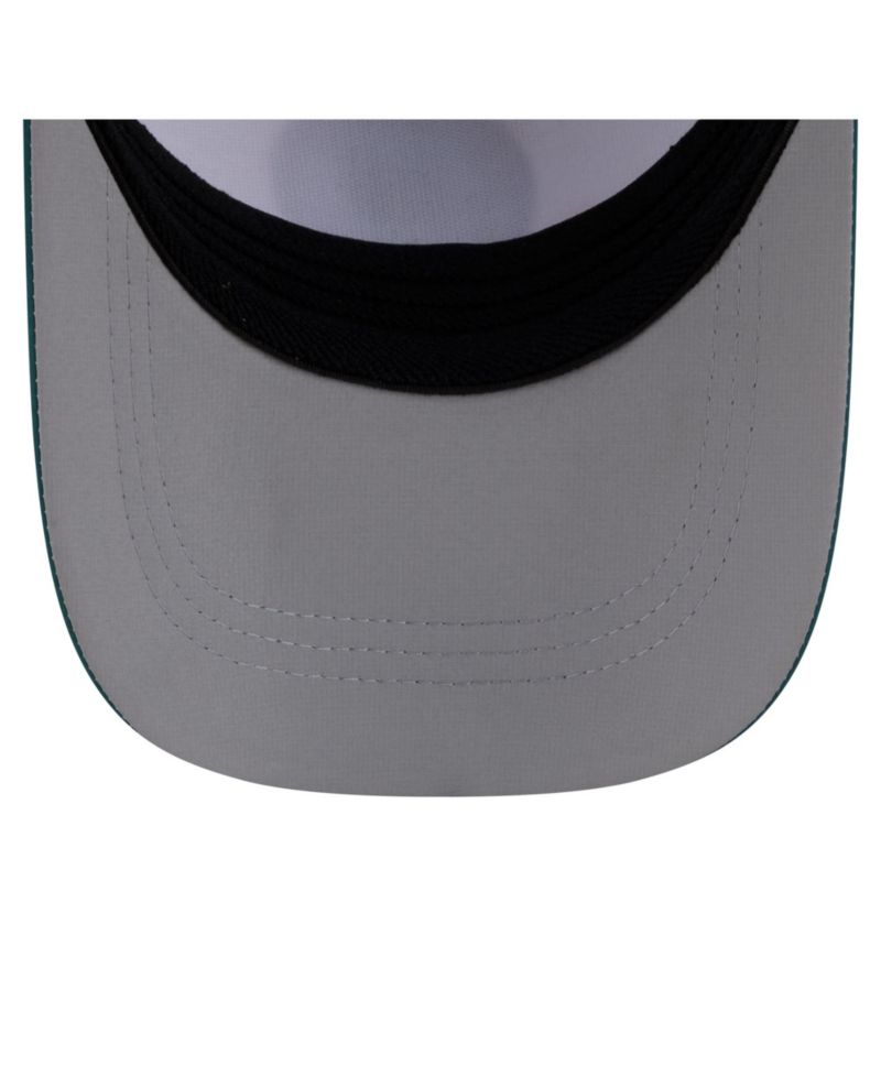 Men's White/Midnight Green Philadelphia Eagles Patch 39THIRTY A-Frame M-Crown Perforated Flex Hat