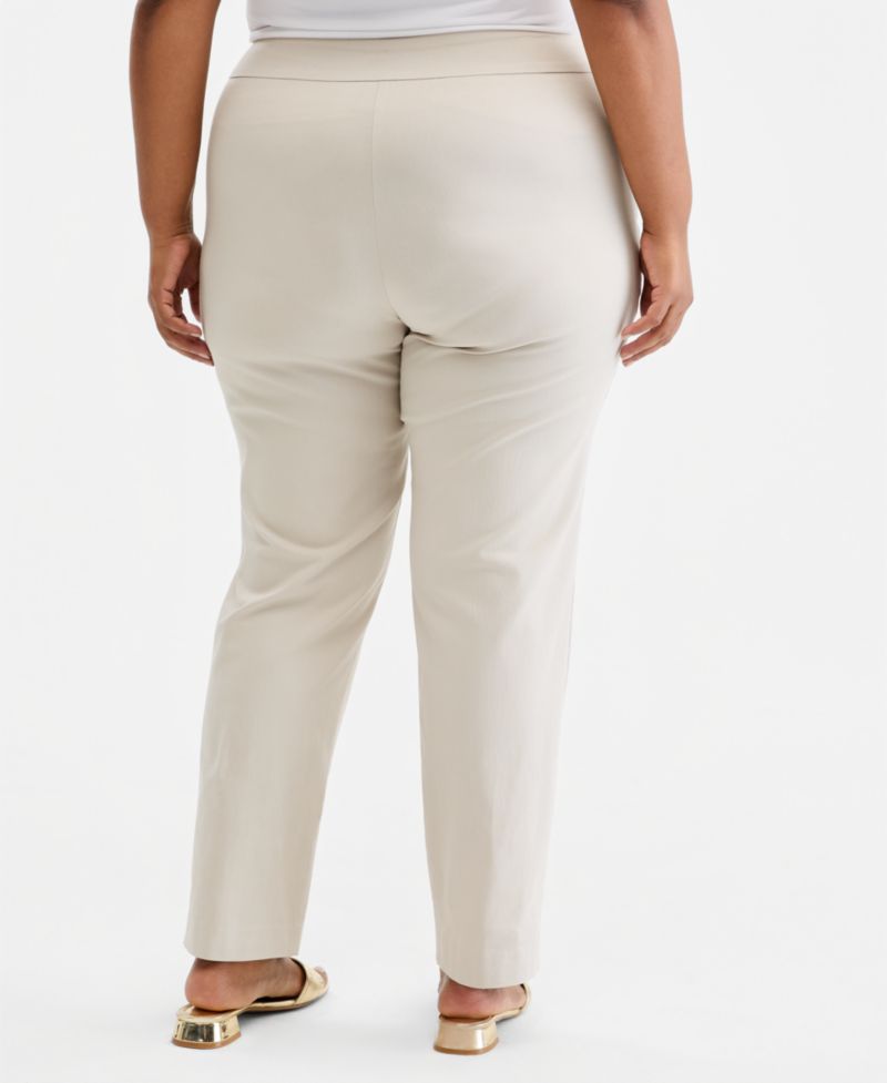Petite Studded-Rivet Slim-Leg Pants, Petite & Petite Short