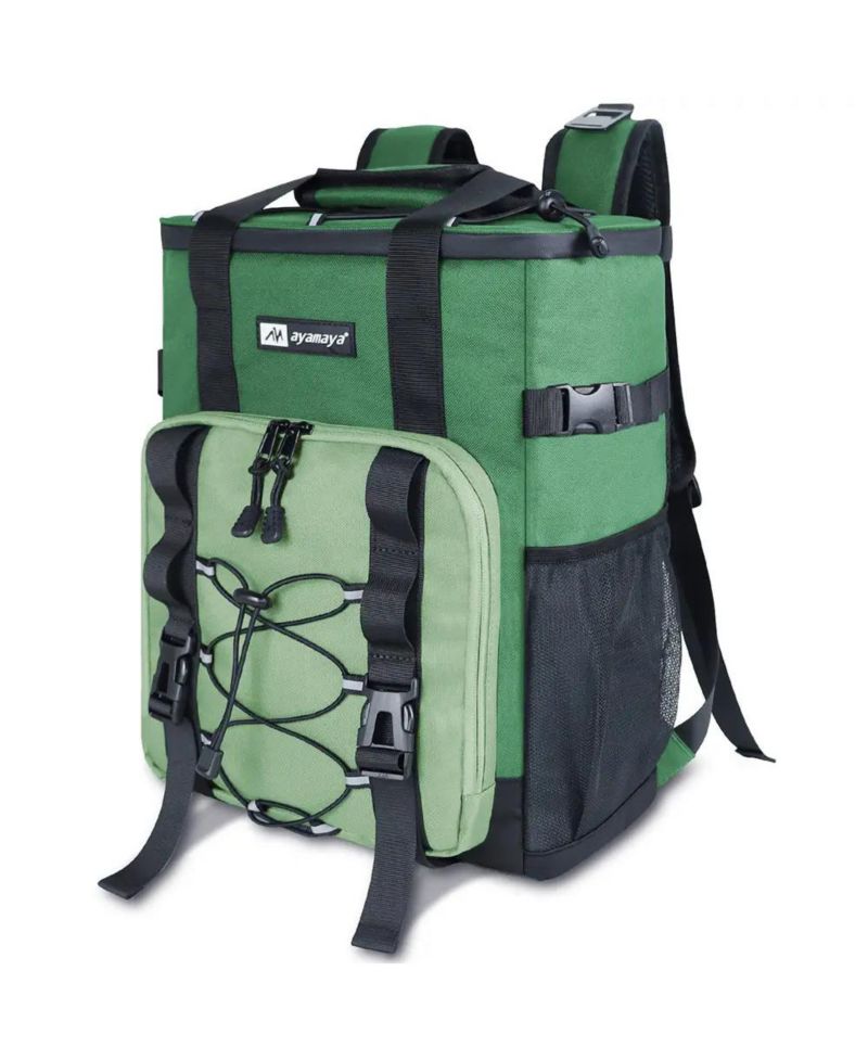 Mini Arctic Mule 24 can insulated backpack cooler, water resistant,16 hour ice retention,lightweight w/padded straps, bottle holders & opener.