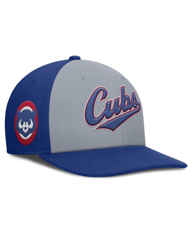 Men's Gray/Royal Chicago Cubs Pro Performance Snapback Hat