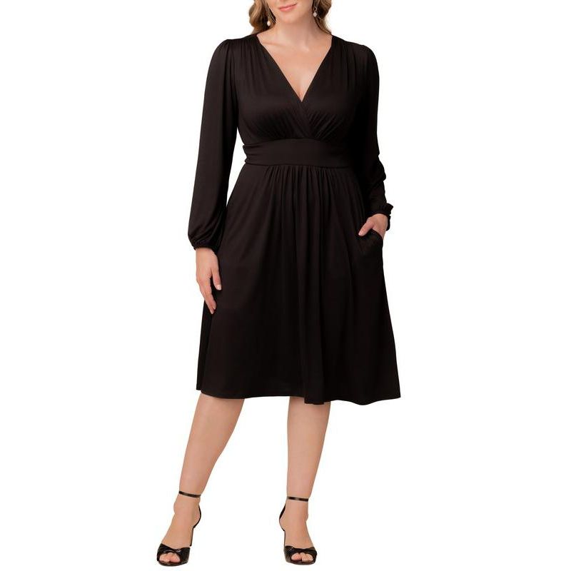 Plus Size Diana Long Sleeve Midi Dress