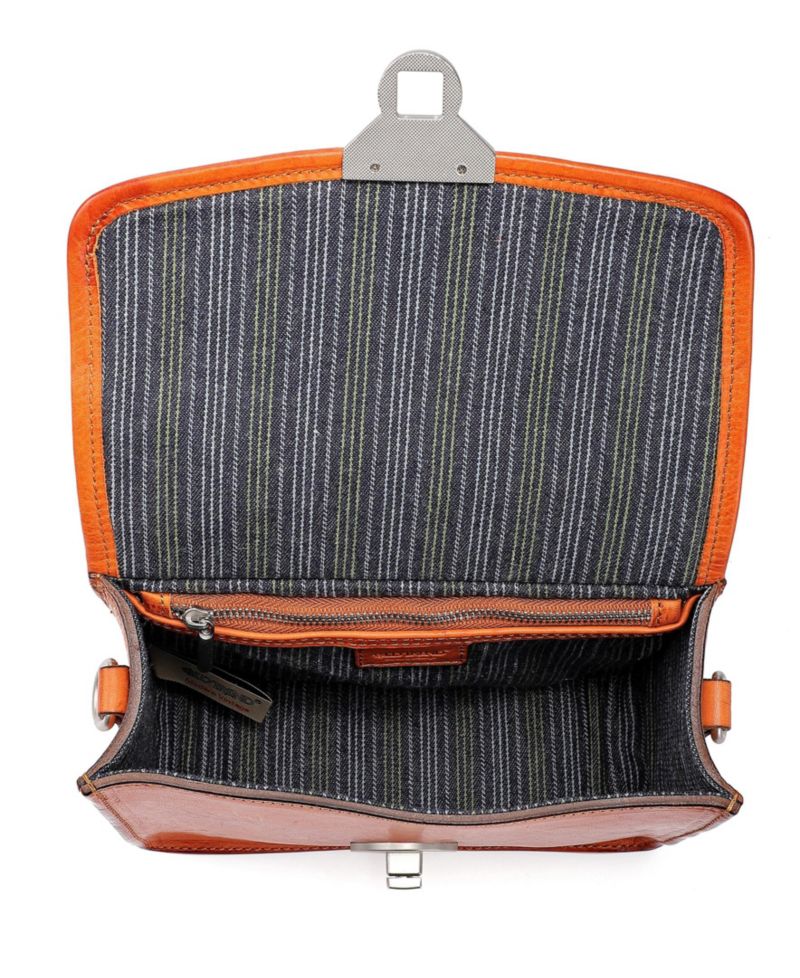 Laurel Mini Leather Convertible Pushlock Crossbody Bag