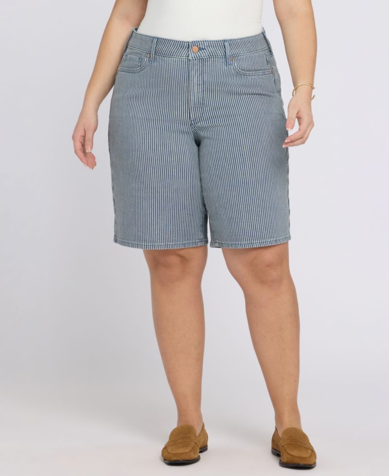 Plus Size Lilly Mid-Rise Shorts with Lift Tuck Technology