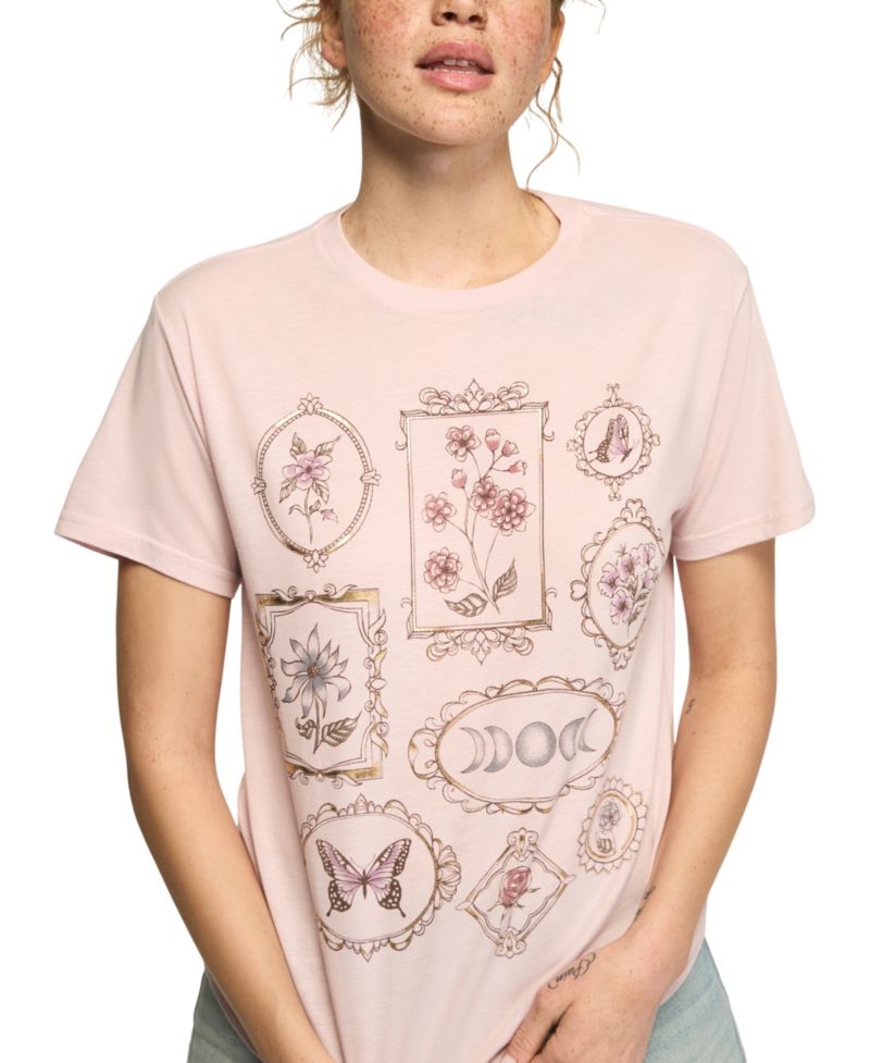 Women's Floral Frames Boyfriend T-Shirt