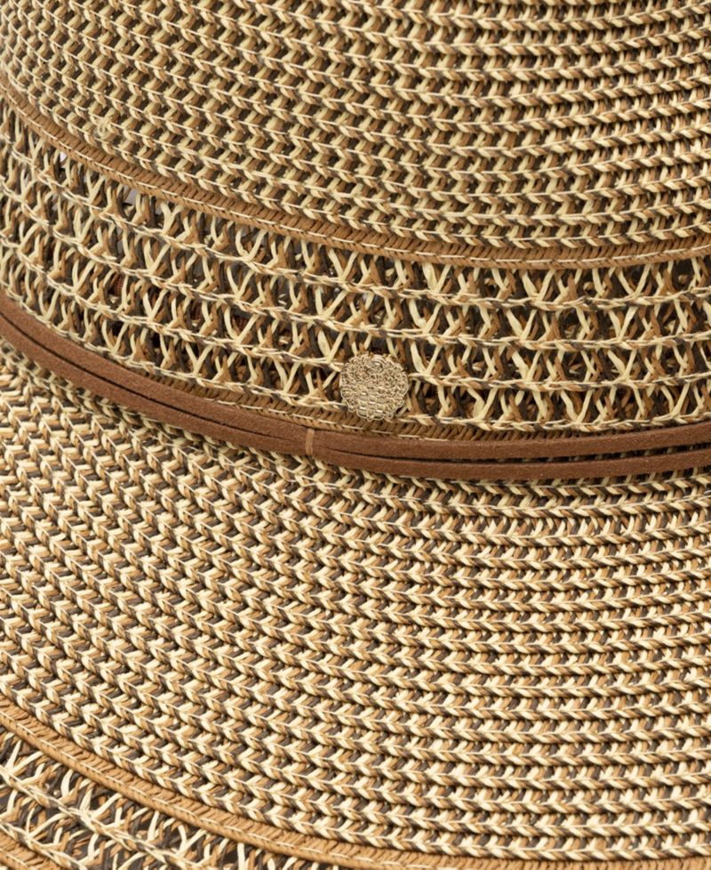 Tapered Back Tweed Panama Hat