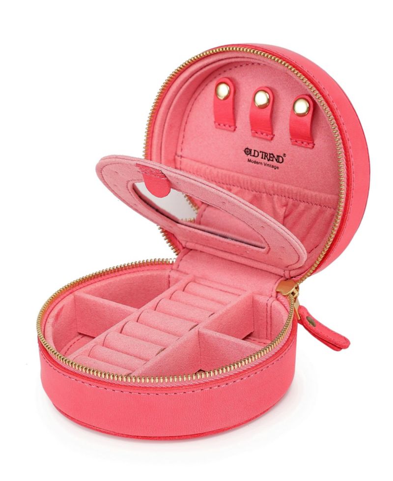 Leather Jewelry Box - Round