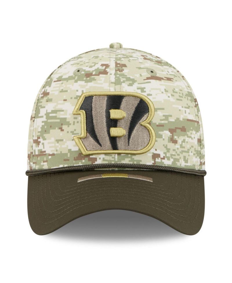 Men's Camo/Dark Green/Dark Green Cincinnati Bengals 2025 Salute to Service 39THIRTY Flex Hat