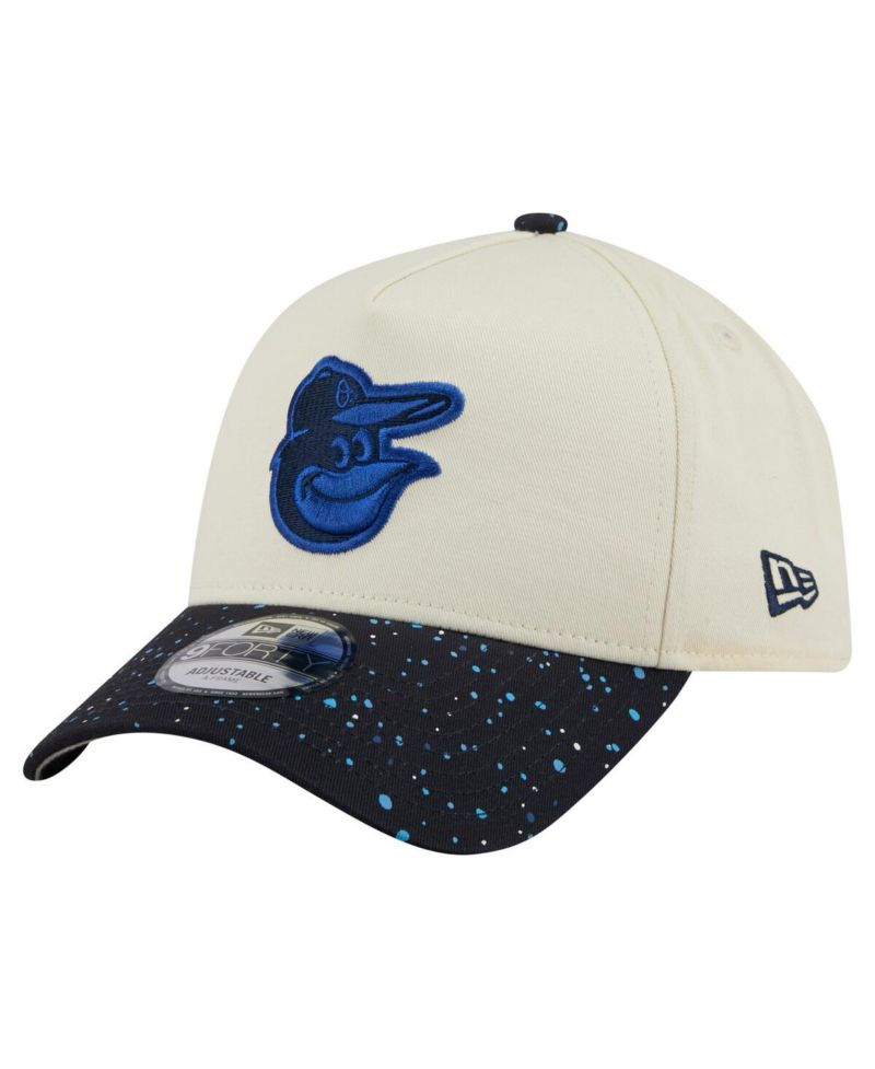 Men's Cream Baltimore Orioles Speckle A-Frame 9FORTY Adjustable Hat