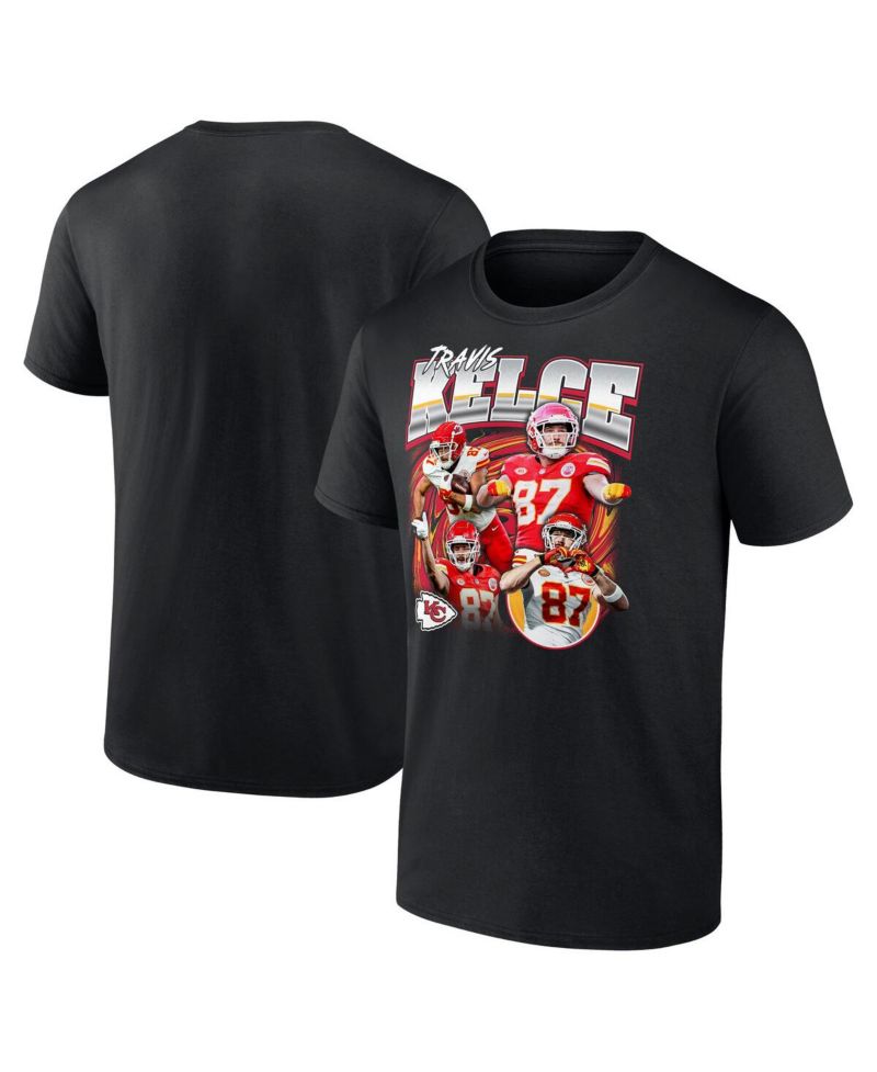 Men's Travis Kelce Black Kansas City Chiefs Notorious Player Graphic T-Shirt