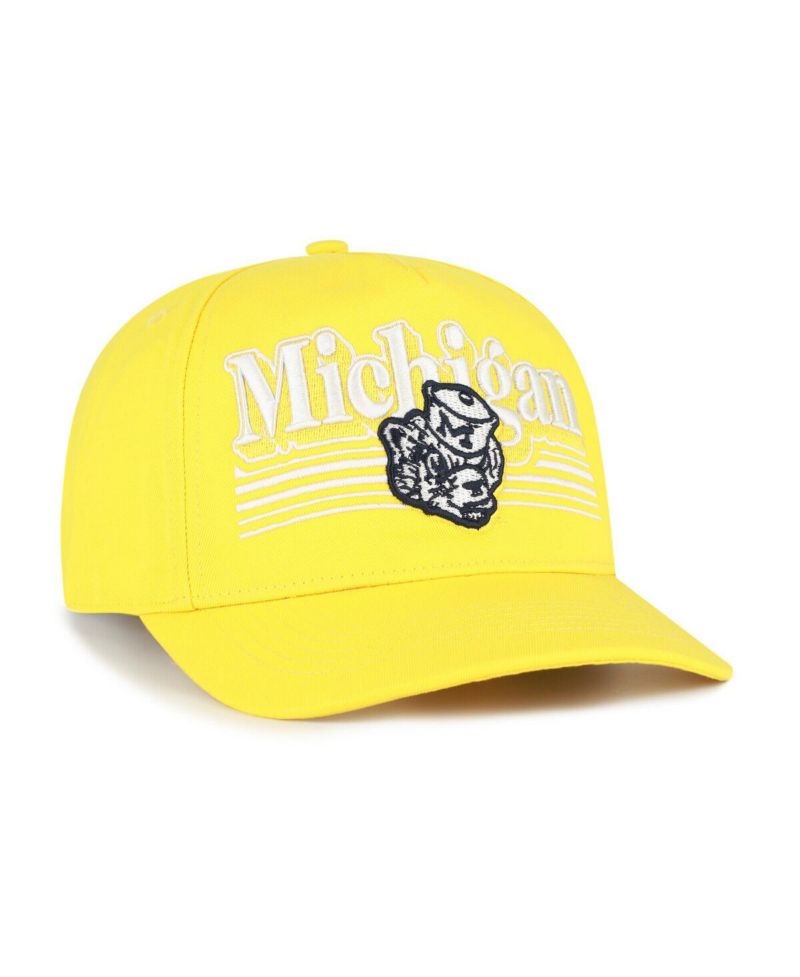 Men's Maize Michigan Wolverines Script Fade Hitch Adjustable Hat