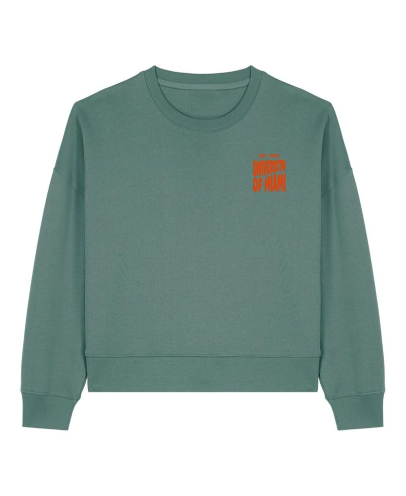 Women's Green Miami Hurricanes Cloud Sweatshirt