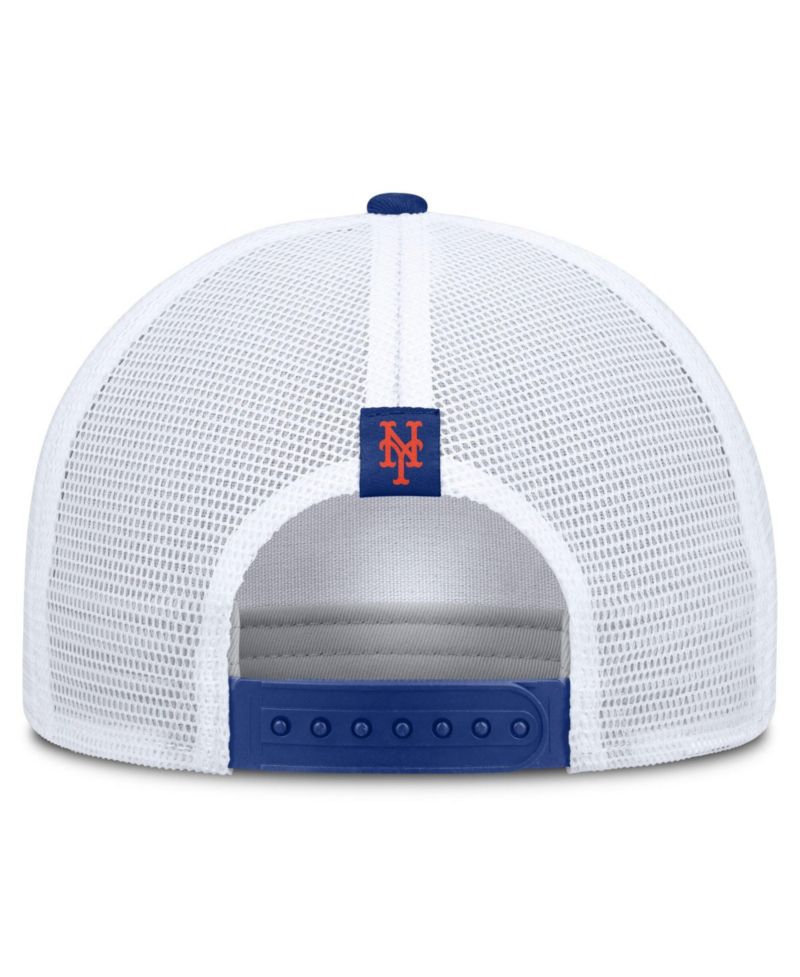 Men's Khaki/Royal New York Mets Rise A-Frame Trucker Adjustable Hat