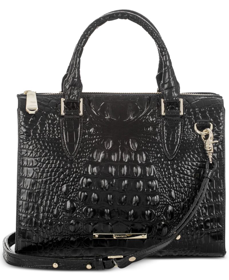 Anywhere Convertible Melbourne Embossed Small Leather Satchel Bag