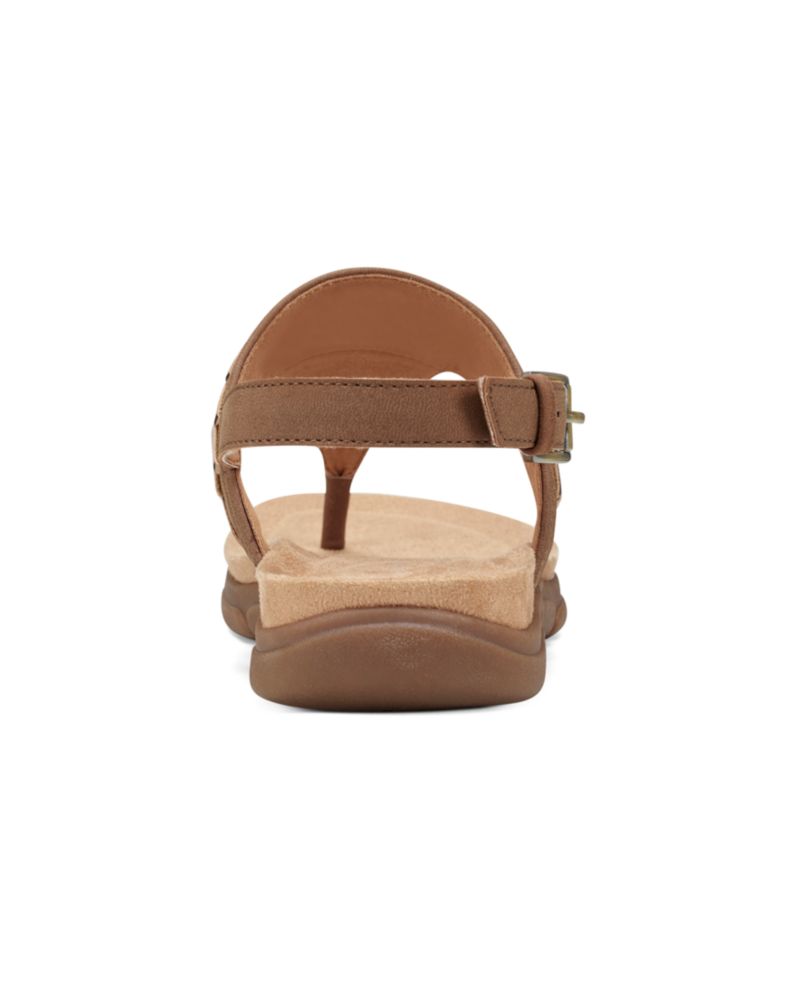 Monte Woven T-Strap Flat Slingback Sandals