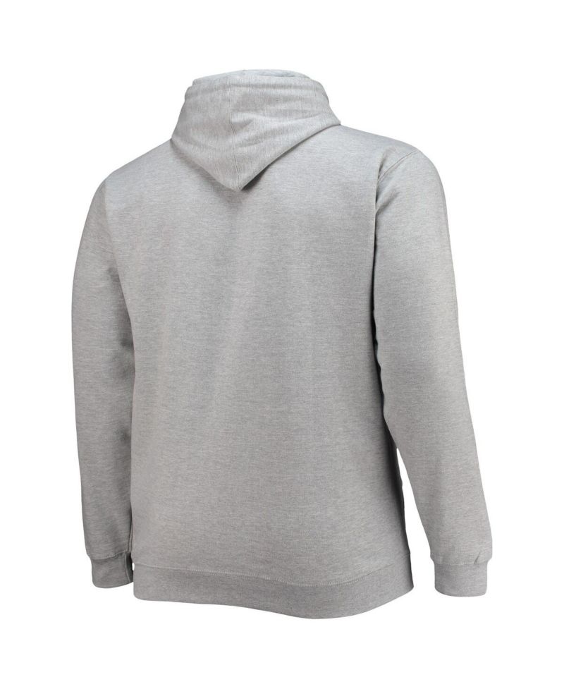 Men's Heathered Gray Memphis Grizzlies Big and Tall Heart and Soul Pullover Hoodie