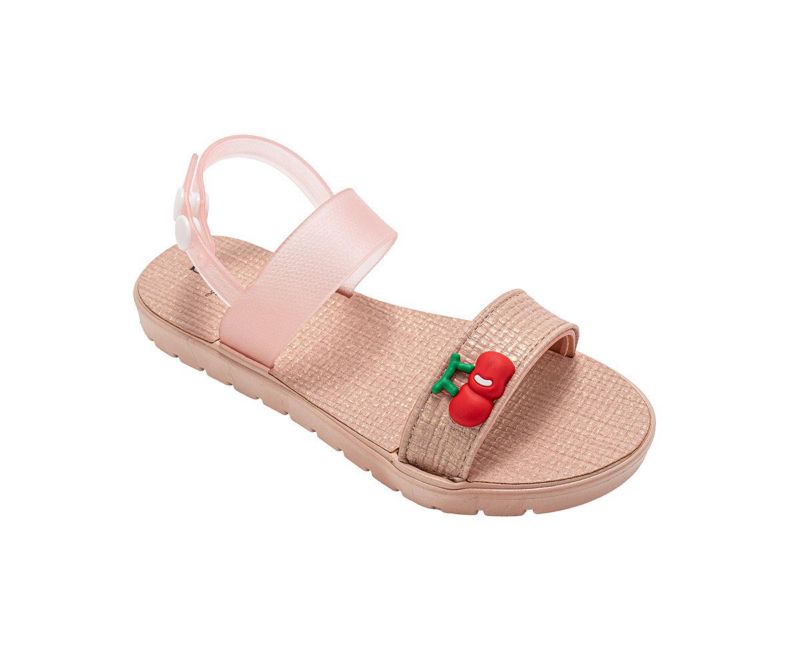 Girls Sandals - Cute Fashion Flat Sandals, Summer Flats with Fruit Charms and Ankle Strap