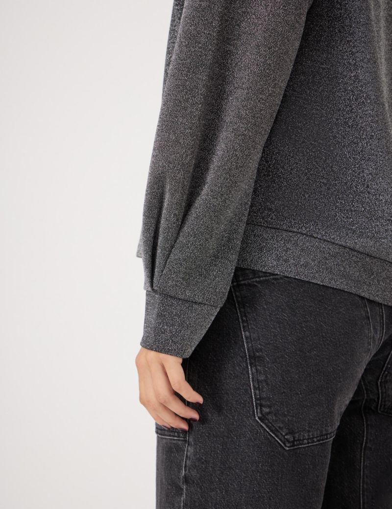 Women's Emily Sparkle Puff Sleeve Jersey Top