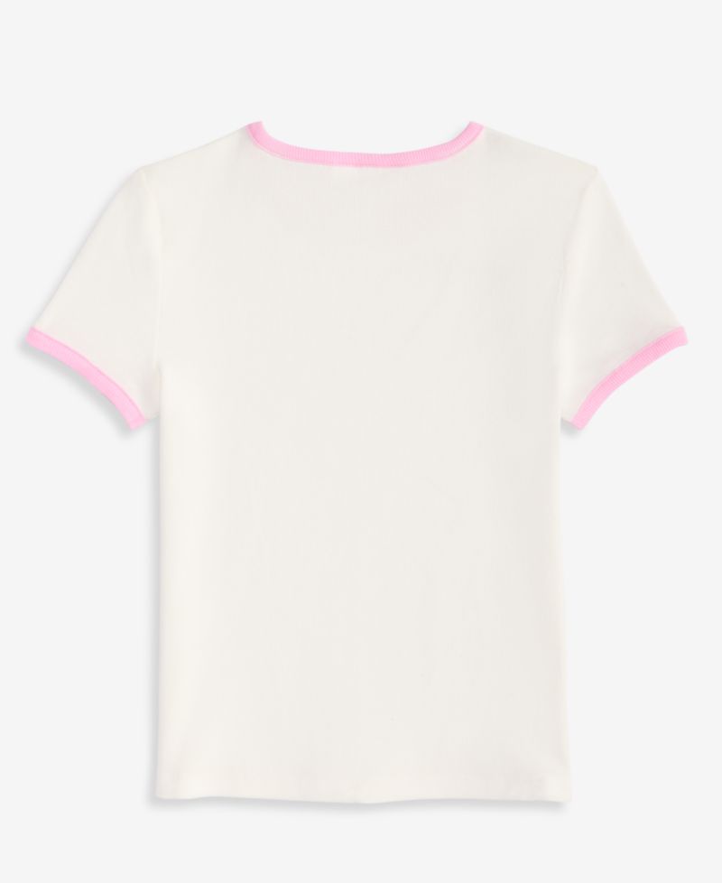 Girls' XS-XL Ribbed Baby Tee