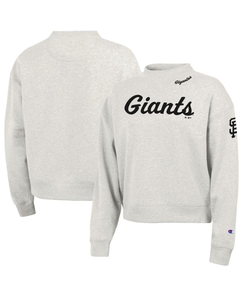 Women's Stone San Francisco Giants Triumph Tri-Blend Sweatshirt