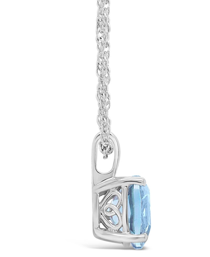 Sky Blue Topaz (2-3/4 ct. t.w.) Pendant Necklace in Sterling Silver. Also Available in Rose Quartz, and Amethyst