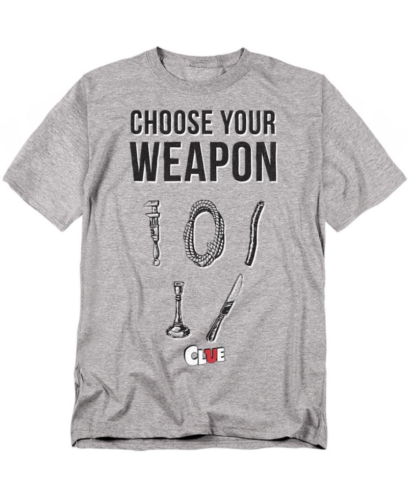Big & Tall Clue Choose Your Weapon T Shirt
