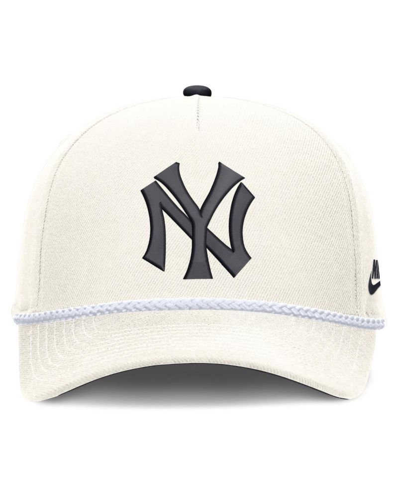 Men's Cream New York Yankees Cooperstown Rise Adjustable Hat
