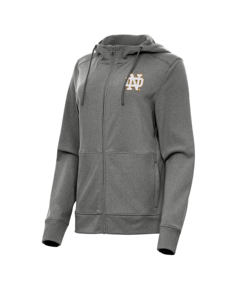 Women's Heather Black Notre Dame Fighting Irish Seeker Full-Zip Hoodie