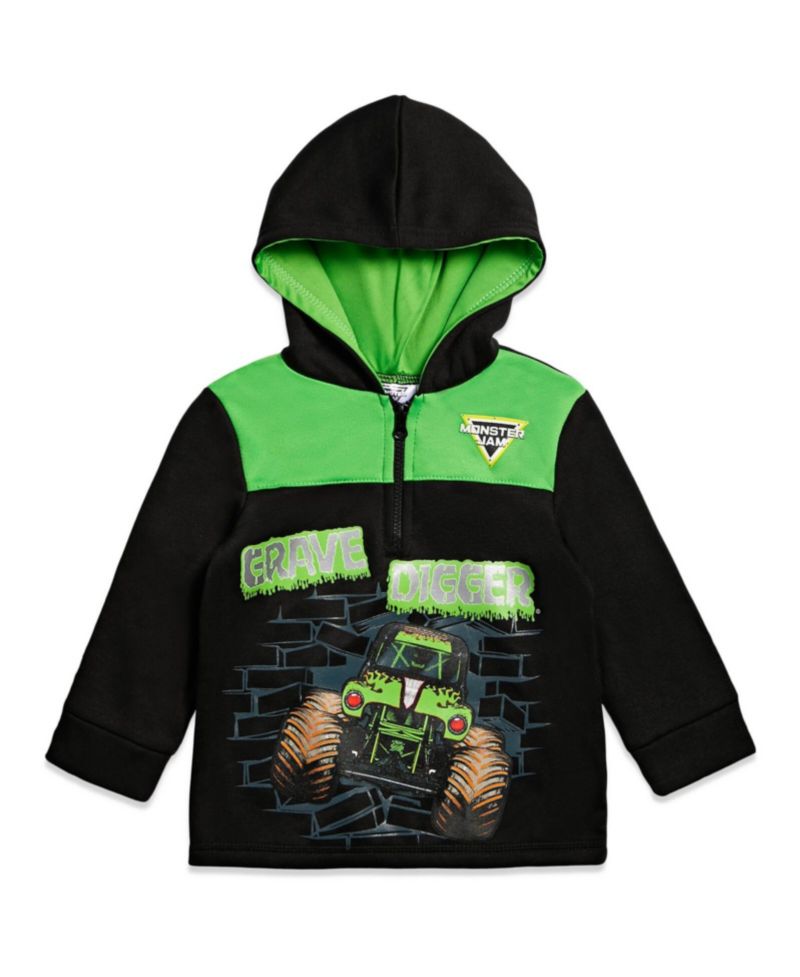 Boys Grave Digger Half Zip Hoodie