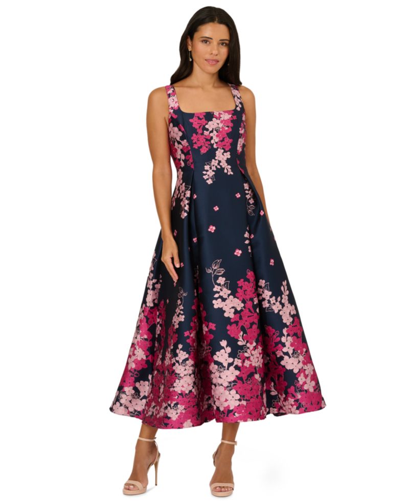 Women's Jacquard Fit & Flare Dress