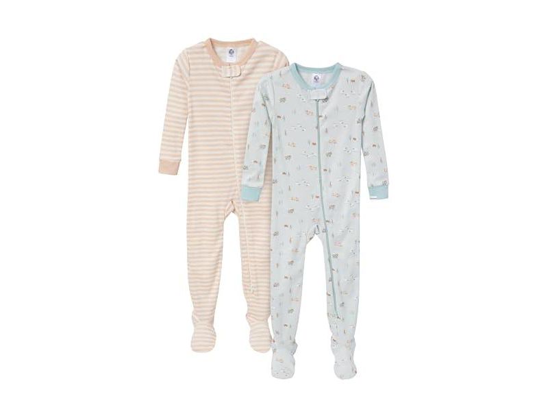 Baby Boys Snug Fit Footed Sleep & Play, 2-Pack, Farm