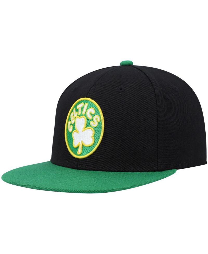 Men's Black and Kelly Green Boston Celtics Hardwood Classics Snapback Hat