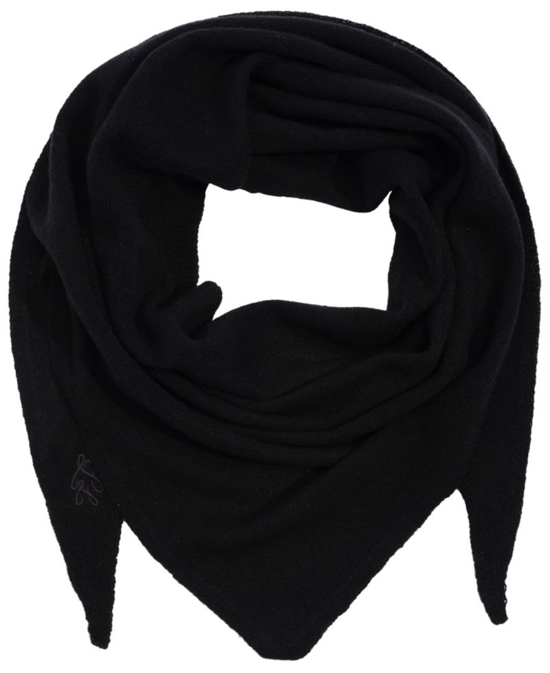 Wool Knit Triangle Scarf
