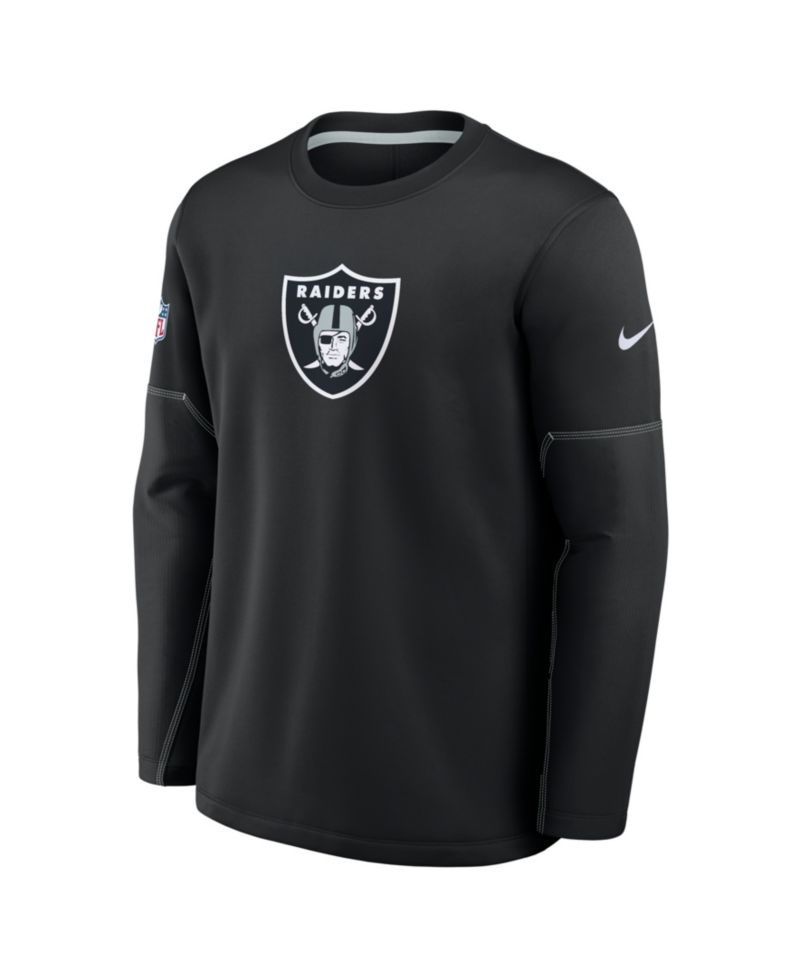 Men's Black Las Vegas Raiders Sideline Coaches Midweight Therma-FIT Sweatshirt