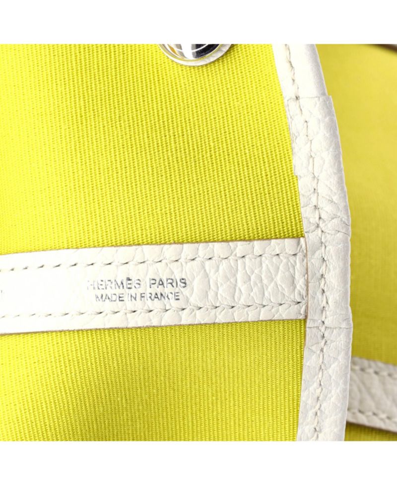 HERM&Eacute;S Pre-Owned Garden File Leather and Canvas Tote