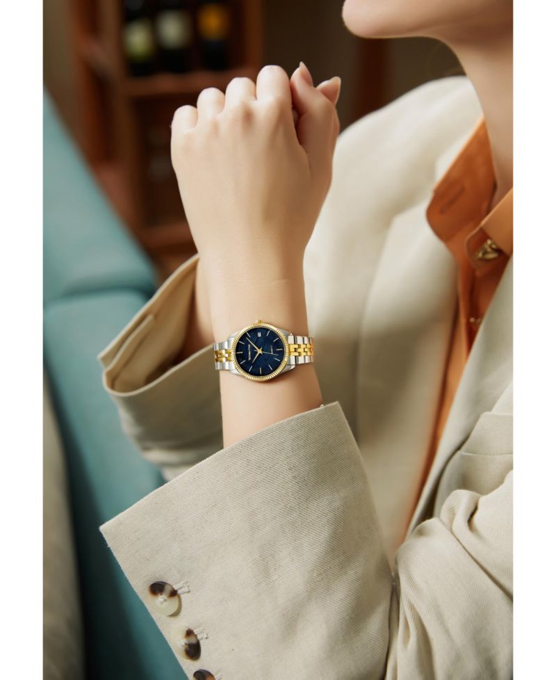 Women's Watch Dial Calendar Stainless Steel Strap Victoria Hyde