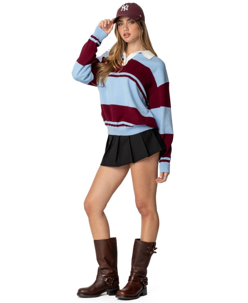 Women's Kian Striped Polo Sweater