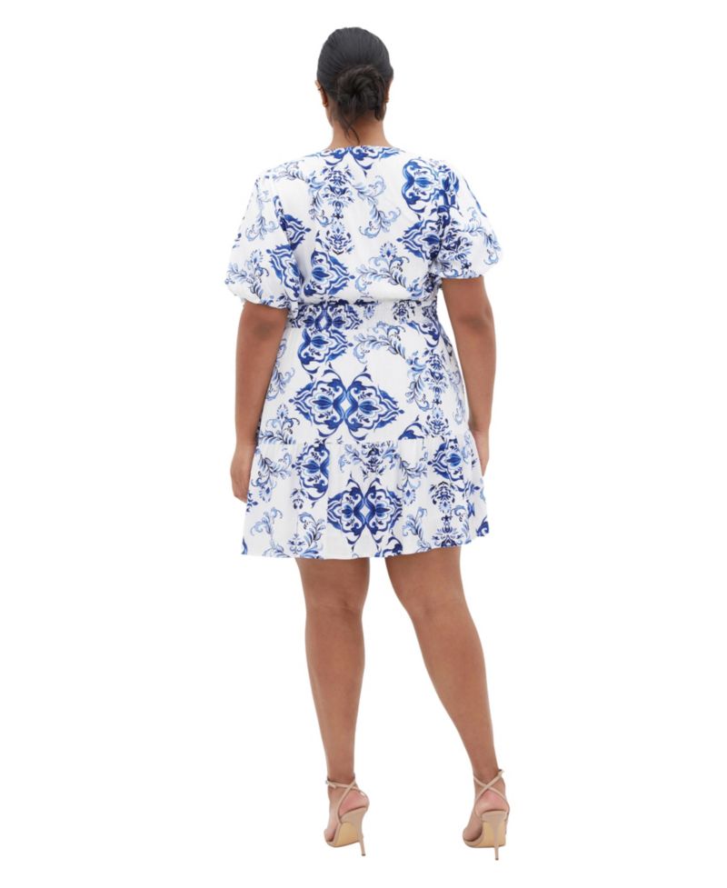 Women's Winslow Fit & Flare Print V-Neck Dress