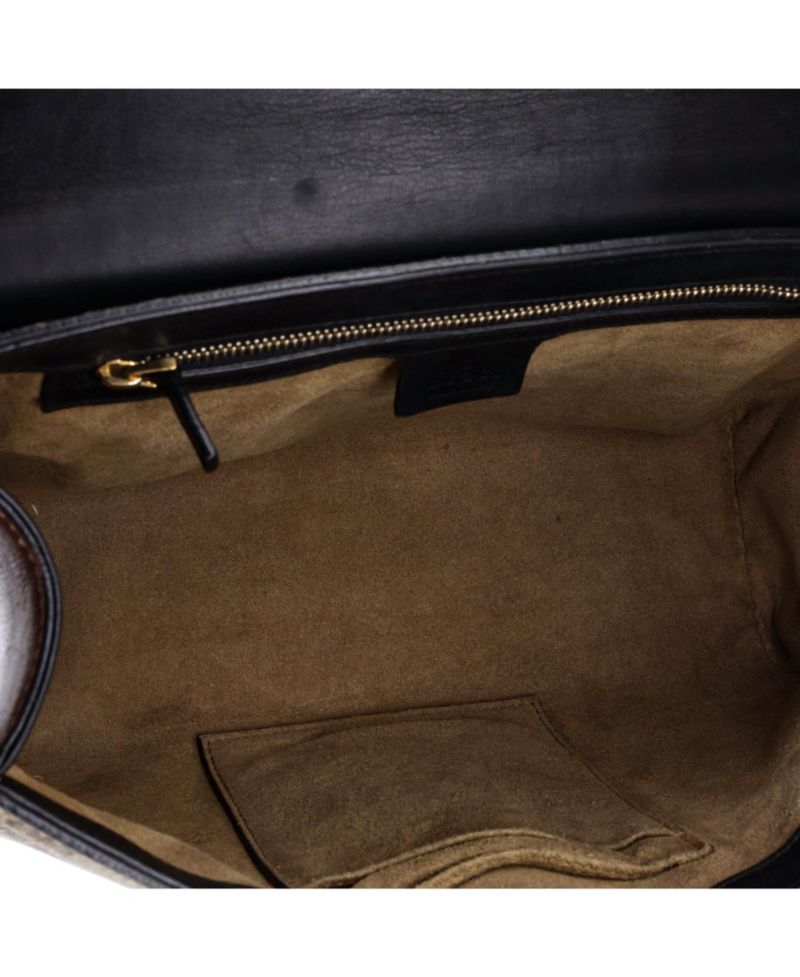 Medium Padlock Shoulder Bag GG Coated Canvas and Leather