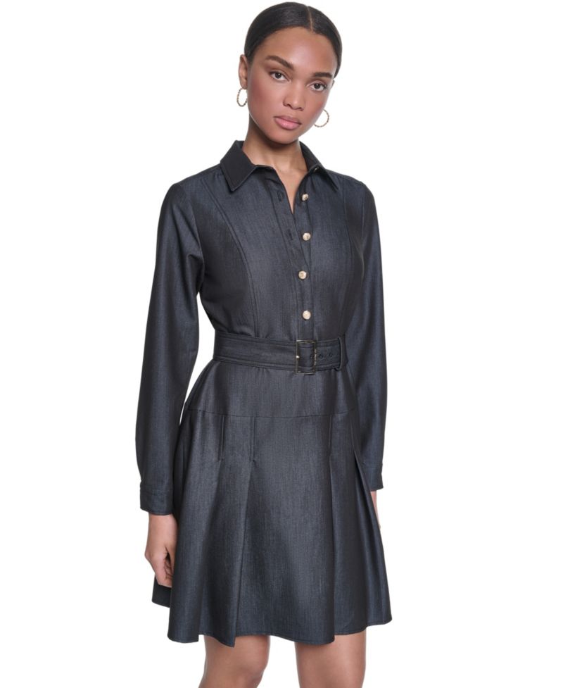 Women's Denim Shirt-Dress