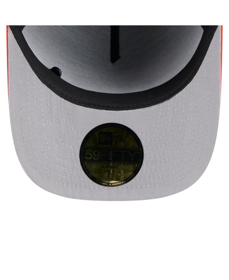 Men's Black/Orange Cincinnati Bengals 2025 NFL Draft On Stage A-Frame 59FIFTY Fitted Hat