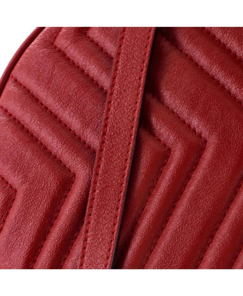 Mini GG Marmont Round Shoulder Bag Matelasse Leather