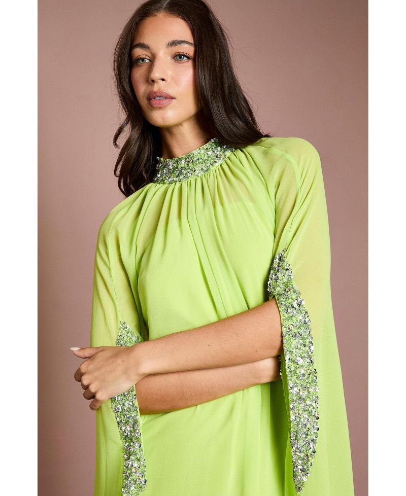 Women's Muse Chiffon Cape Dress