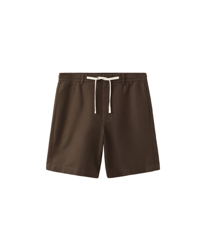 Men's Cotton-Linen Blend Mid-Rise Bermuda 8.54" Inseam Shorts